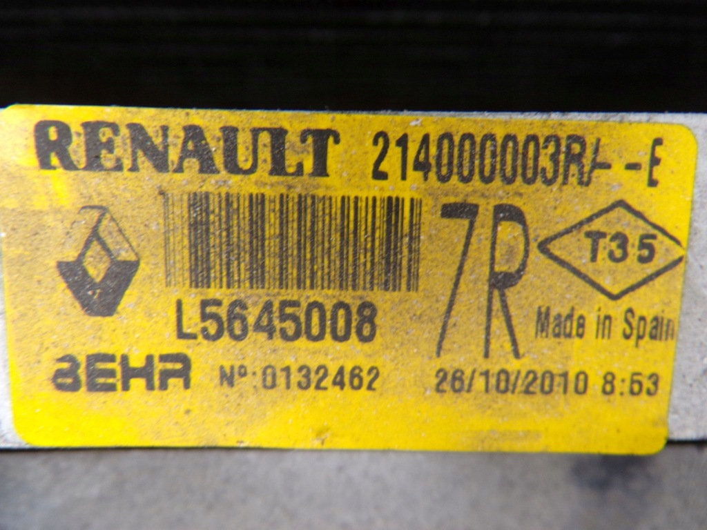 фото №8, Радіатор радіатор renault laguna iii 1.5dci kmpl