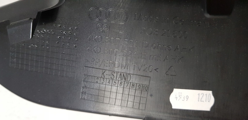 Audi оригинальный номер 4k0807521e спойлер бампера Недорого