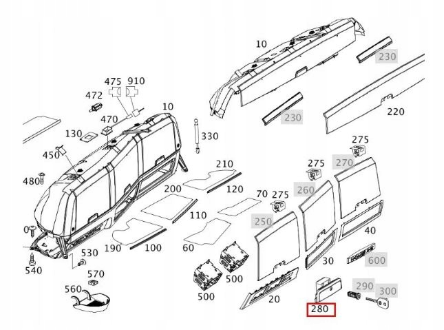 фото №2, Ручка бардачка внутреннего actros mp4 mercedes