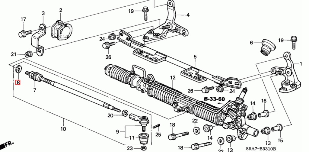фото №1, Honda civic city cr-v подкладка тяга type-r