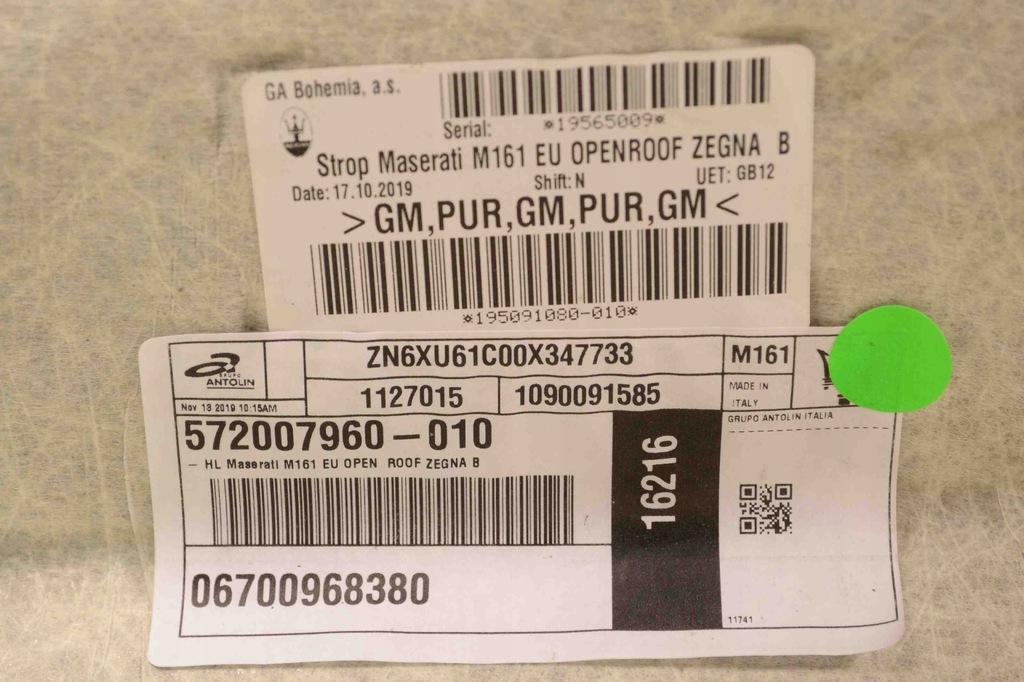 фото №10, Потолок maserati levante suv m161 572007960 12179356 3.0l 316kw 2017