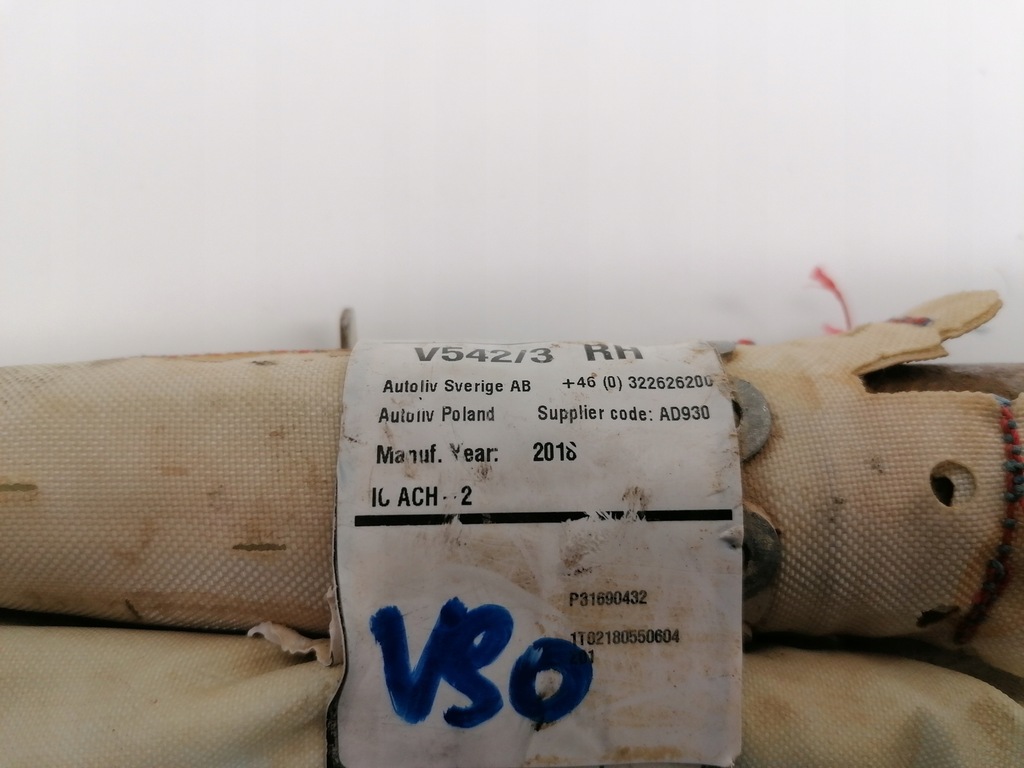 фото №5, Volvo v90 шторка безопасности воздушная правая подушка безопасности оригинал 2016-