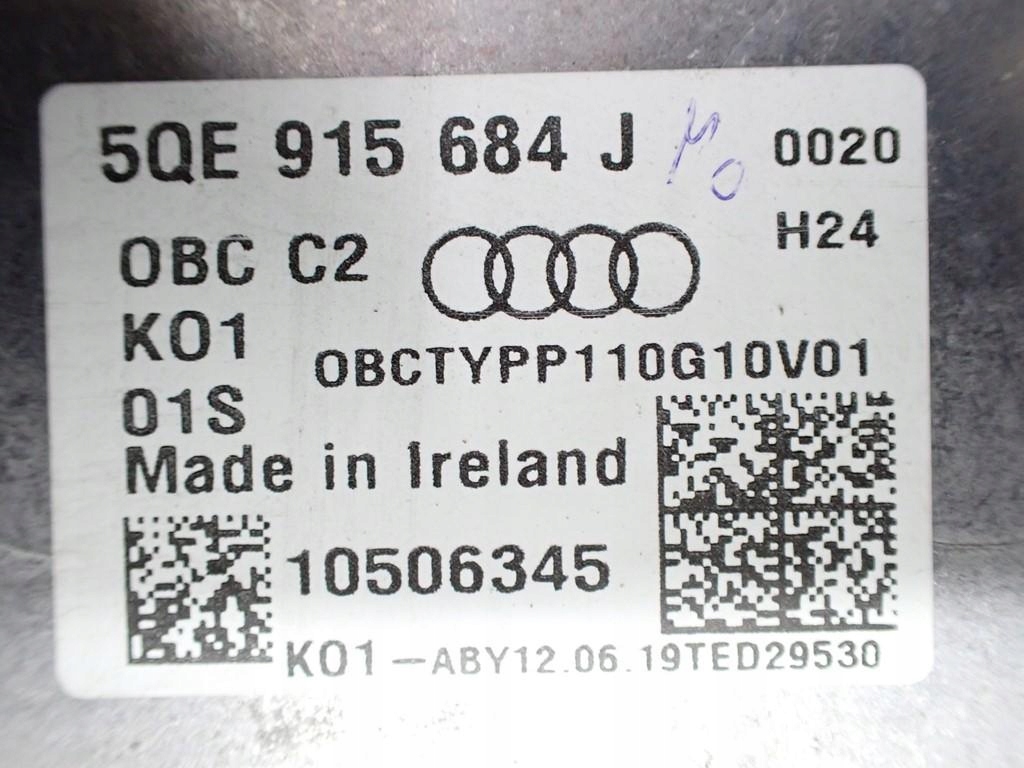 фото №8, Зарядное устройство модуль напряжения зарядки аккумулятор аккумулятора audi e-tron 4ke 19r