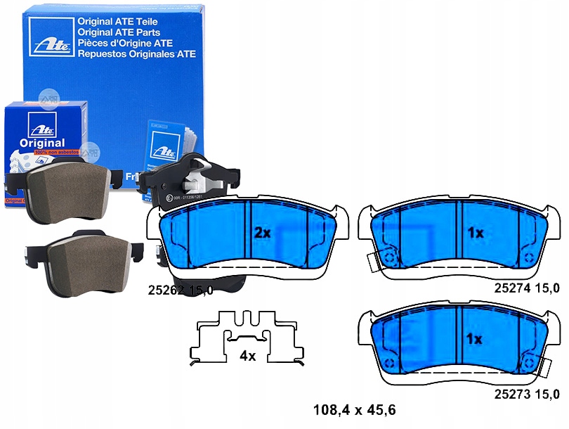фото №1, Ate 13.0460-5613.2 набор тормозных колодок тормозных, тормоза дисковые