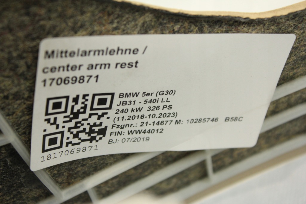 фото №5, Тунель середній підлокітник canberra bmw g30 g31