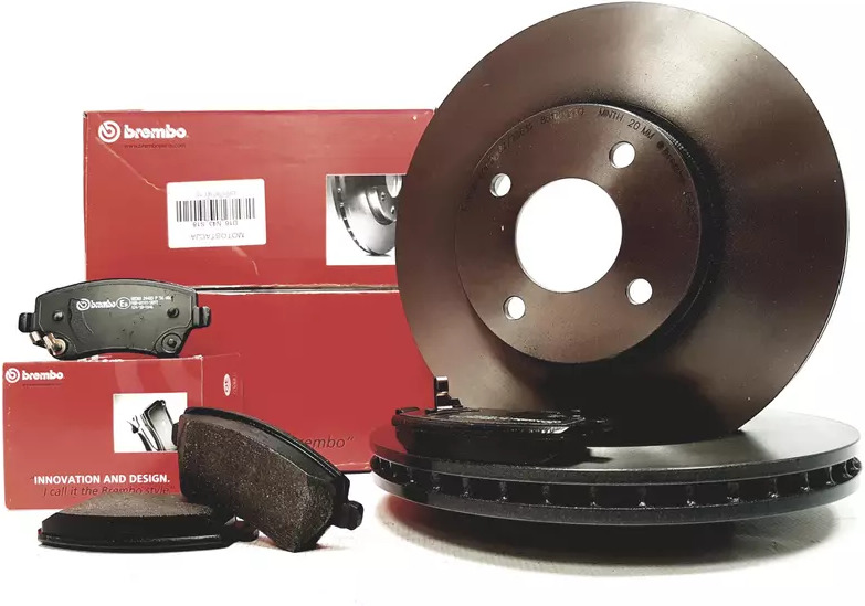 фото №1, Brembo гальмівні диски+ гальмівні колодки перед nissan micra k13 260mm