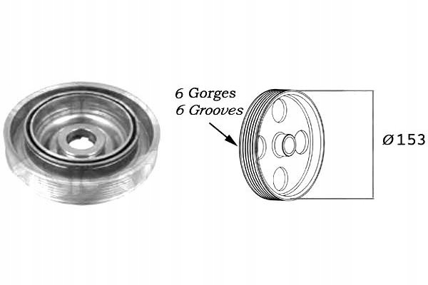 фото №1, Sasic шкив коленчатого вала citroen c4 grand picasso i
