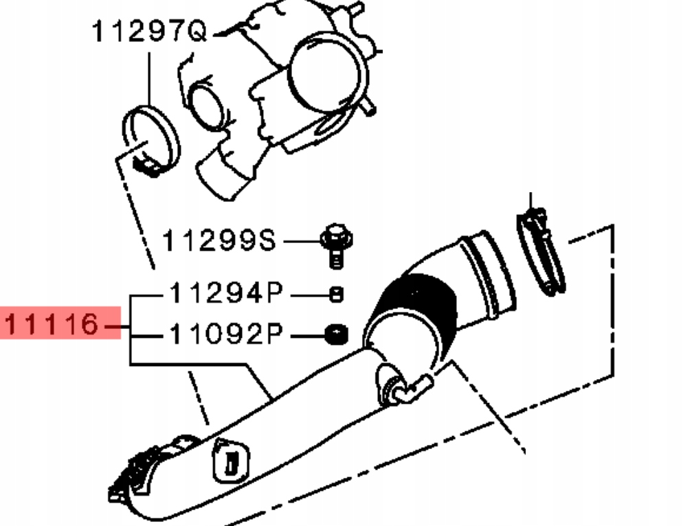 фото №9, Mitsubishi outlander asx труба повітря прокладка турбіни turbo 1.8 2.2 did