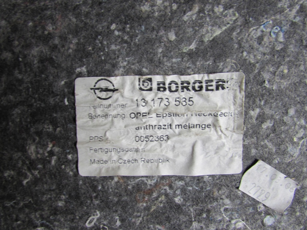 Купити Захист обшивка кришки задня opel vectra c 02-08r 13173535