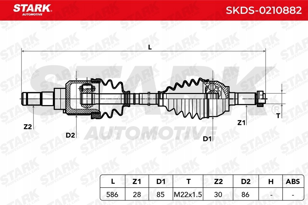 фото №9, Stark skds-0210882 wał привідний перед ліва do mazda 5 cr19 3 bk