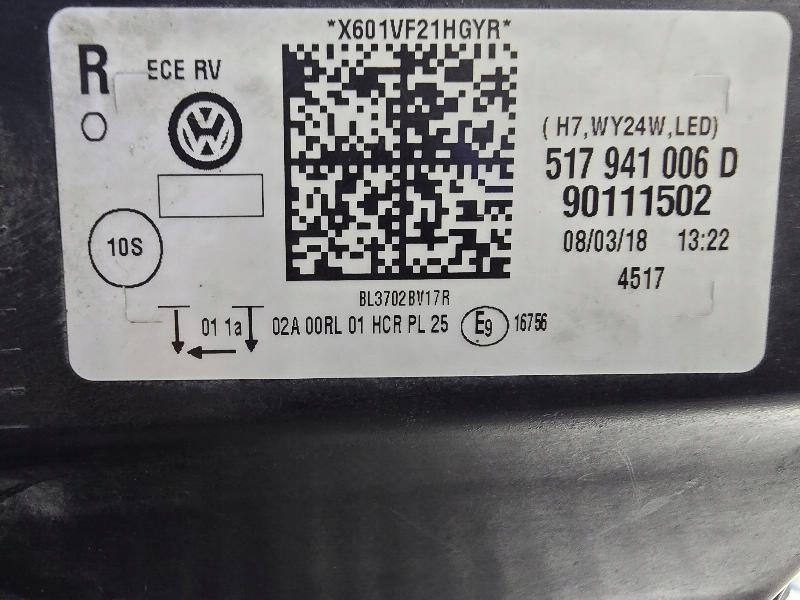 фото №15, Volkswagen vw golf sportsvan lift 517941006d лампа передняя перед правая