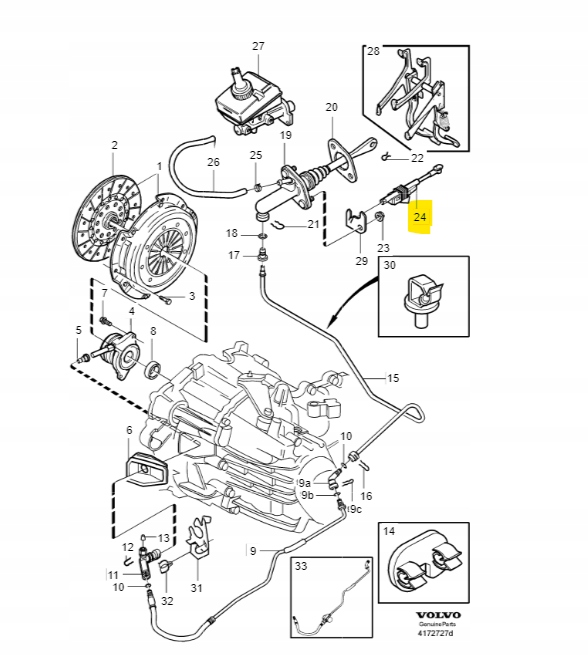 фото №12, Датчик poł педали сцепления m56 m58 volvo s60 2001- s80 xc90 v70 оригинальный номер 9472979