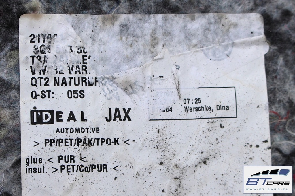 фото №7, Vw passat b8 килимок обшивка підлога 3g1863368a 3g1 863 368 a qt2 - natura