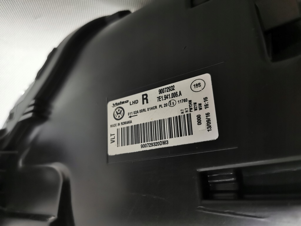 фото №16, Vw transporter t6 фара левый правый лампа h7 7e1941005a, 7e1941006a