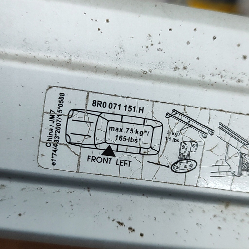фото №7, Audi q5 sq5 2015 рейлинги кровельные