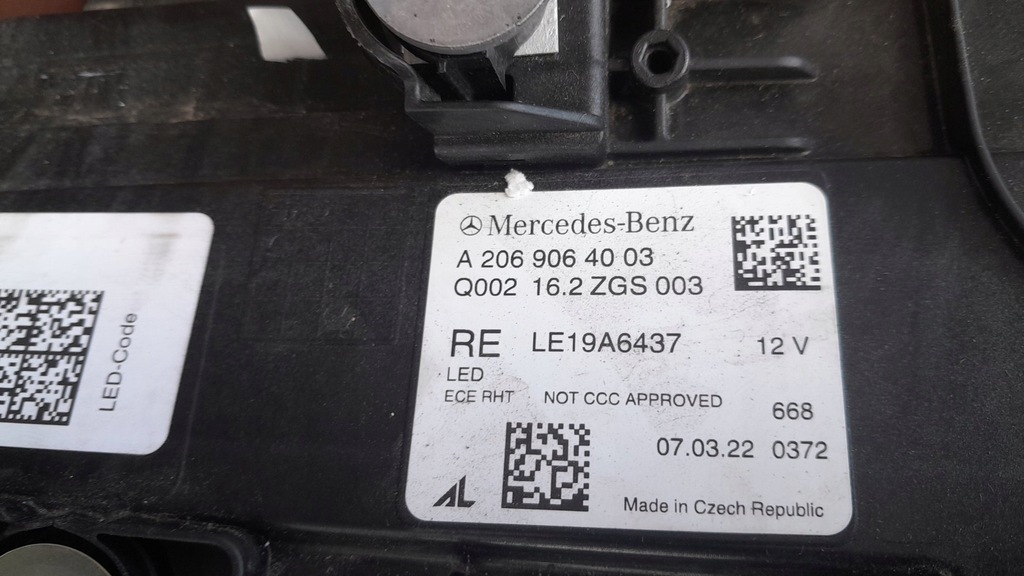 фото №12, Лампа права перед full led performance mercedes c-klasa w206 idealna!