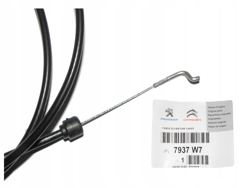 фото №9, Трос открывания капот c3 picasso peugeot 207 оригинальный номер 7937w7