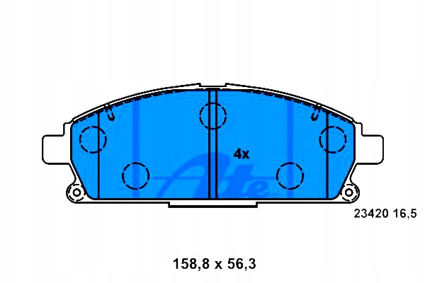 фото №1, Ate гальмівні колодки гальмівні nissan x-trail 2.0 4x4 t30