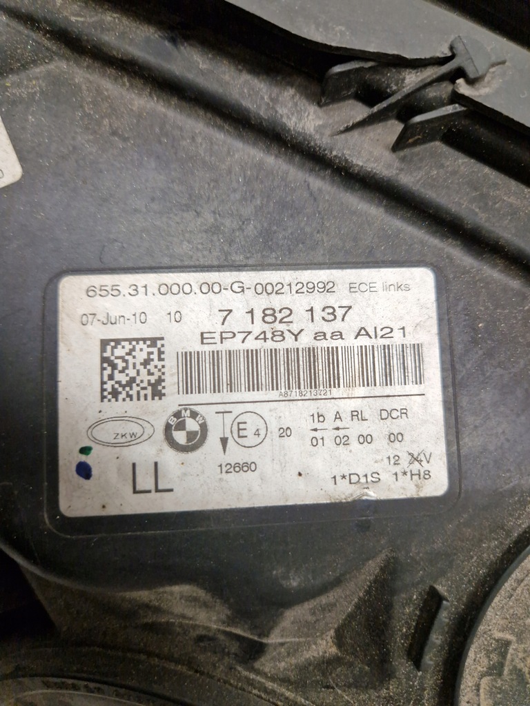 фото №9, Лампа левая bmw 7 f01 bi ксенон 7182137 перед