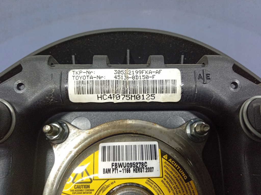 фото №5, Toyota yaris ii 05- подушка безопасности подушка водителя 45130-0d150