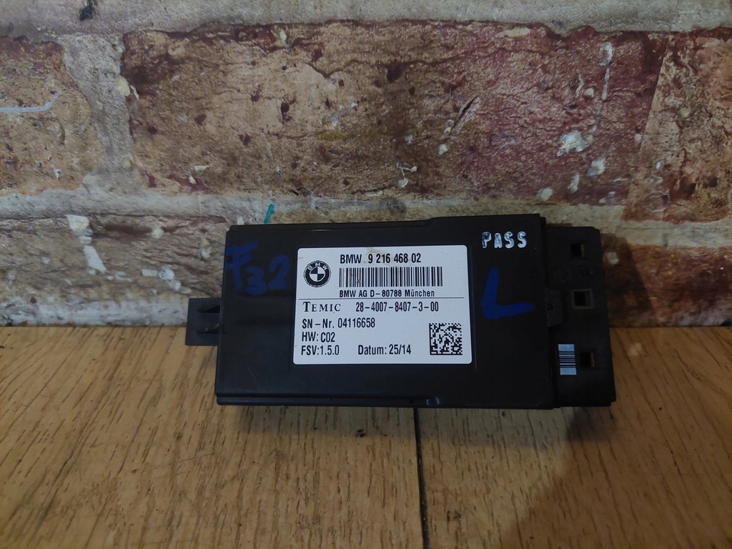 фото №1, Модуль блок управления сиденье водителя 9216468 bmw f32 2015 rok