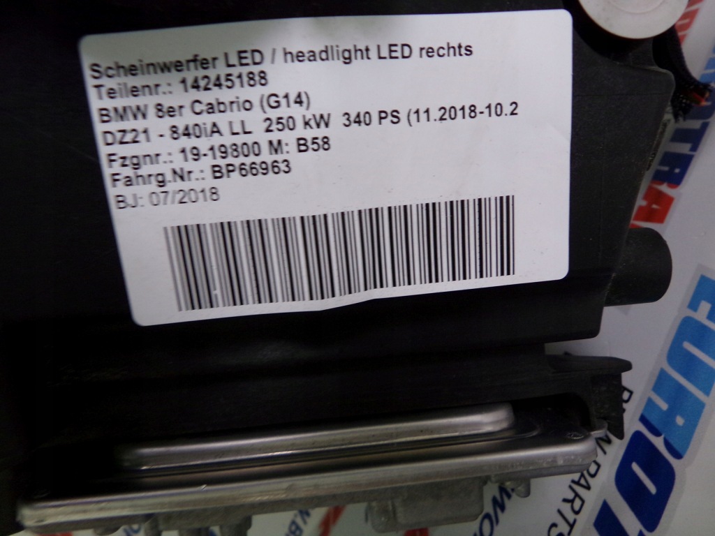Bmw g14 g15 g16 лампа перед права led 8739580 Ціна