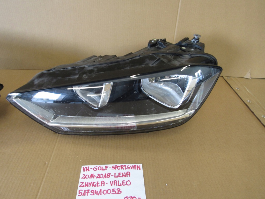 фото №1, Vw golf sportsvan 2014-2018 лампа левая перед
