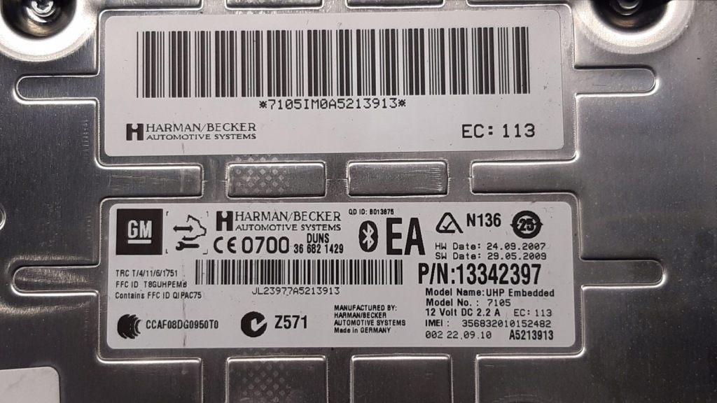 фото №3, Модуль bluetooth opel astra j 1,4 turbo