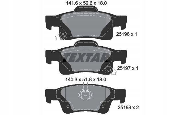 фото №2, Гальмівні колодки гальмівні задня 2519601 textar dodge jeep