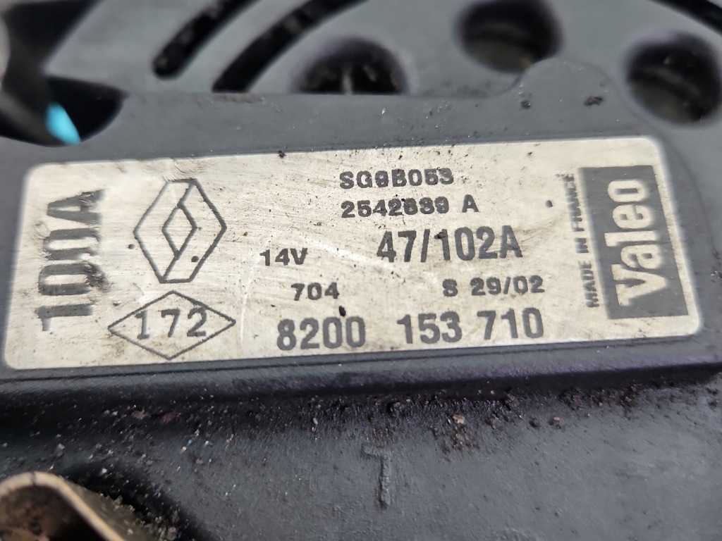 Test генератор renault laguna 2 8200153710 2.0 16v Недорого