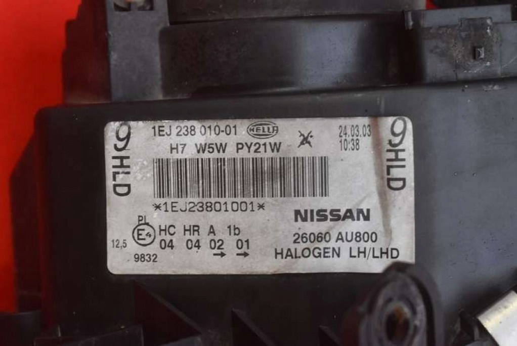 фото №6, Фара левый лампа перед eu 1ej238010-01 nissan primera p12 01-08
