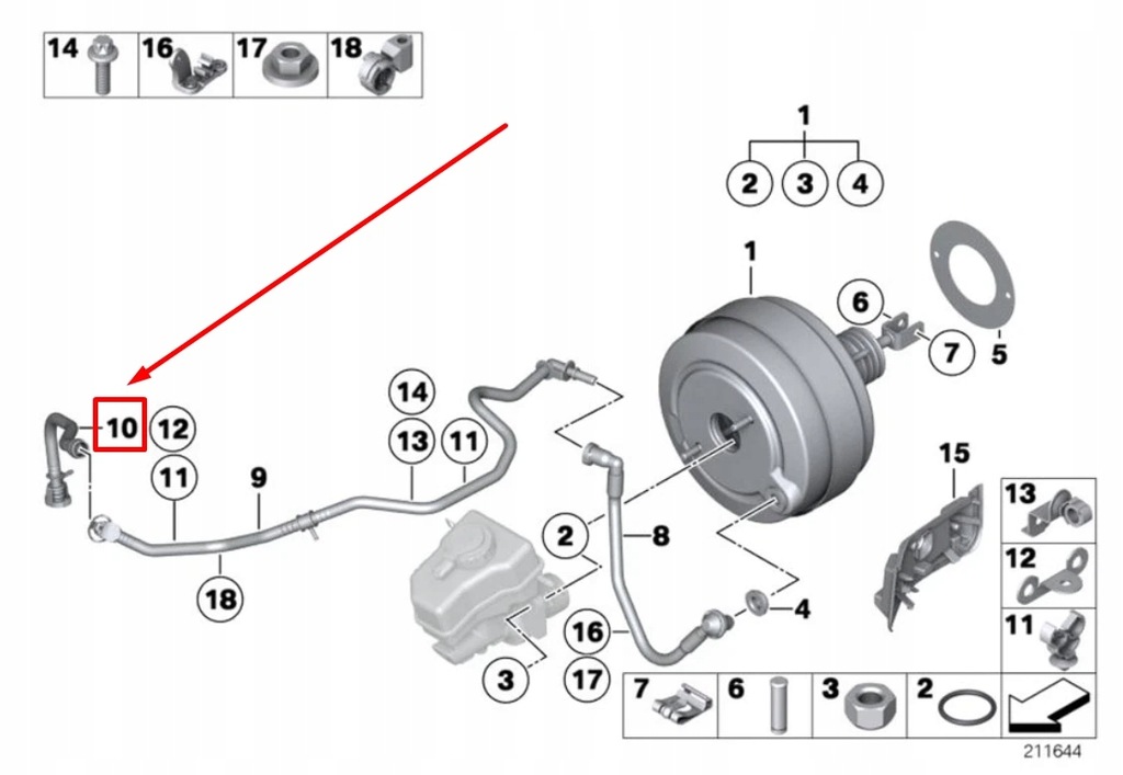 фото №7, Bmw 1 coupe e82 power brake вакуумний труба шланг 11667575774 7575774 oem