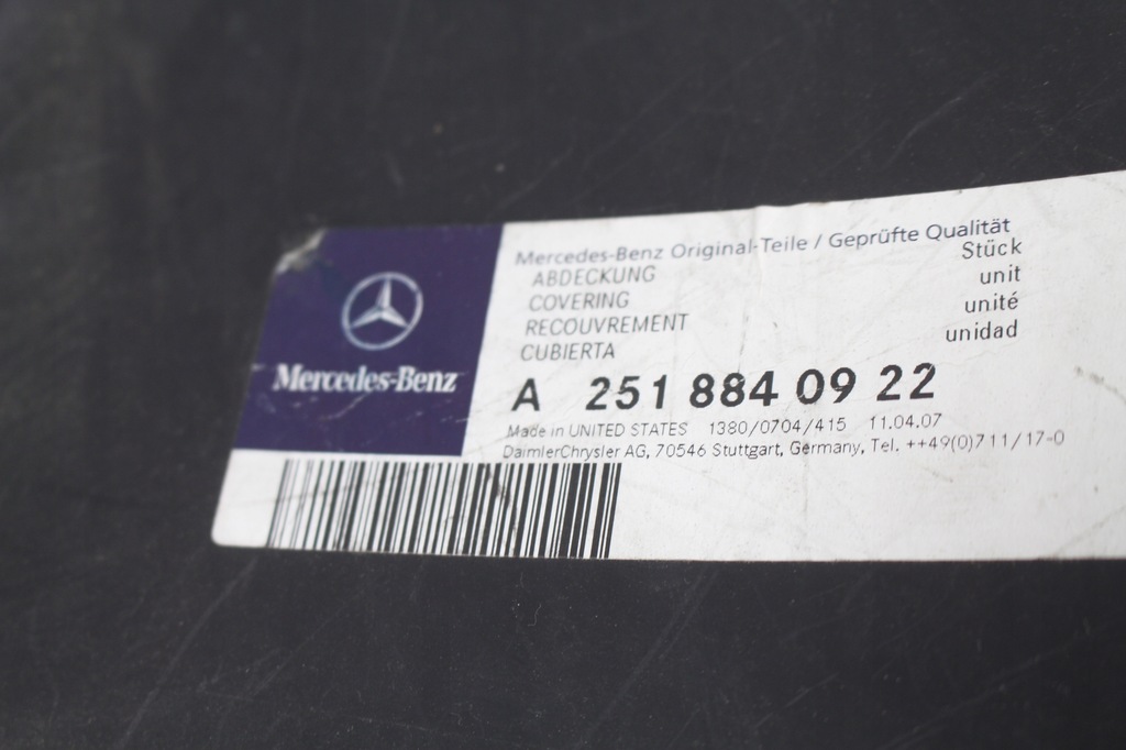 фото №4, Подкрылок левый перед mercedes w251 r klasa