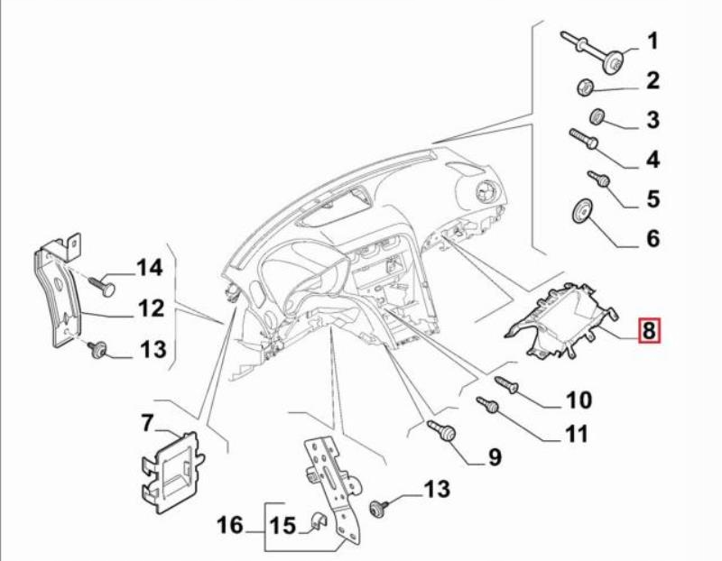 фото №3, Кронштейн кронштейн радио alfa romeo 159 08-11 zaso