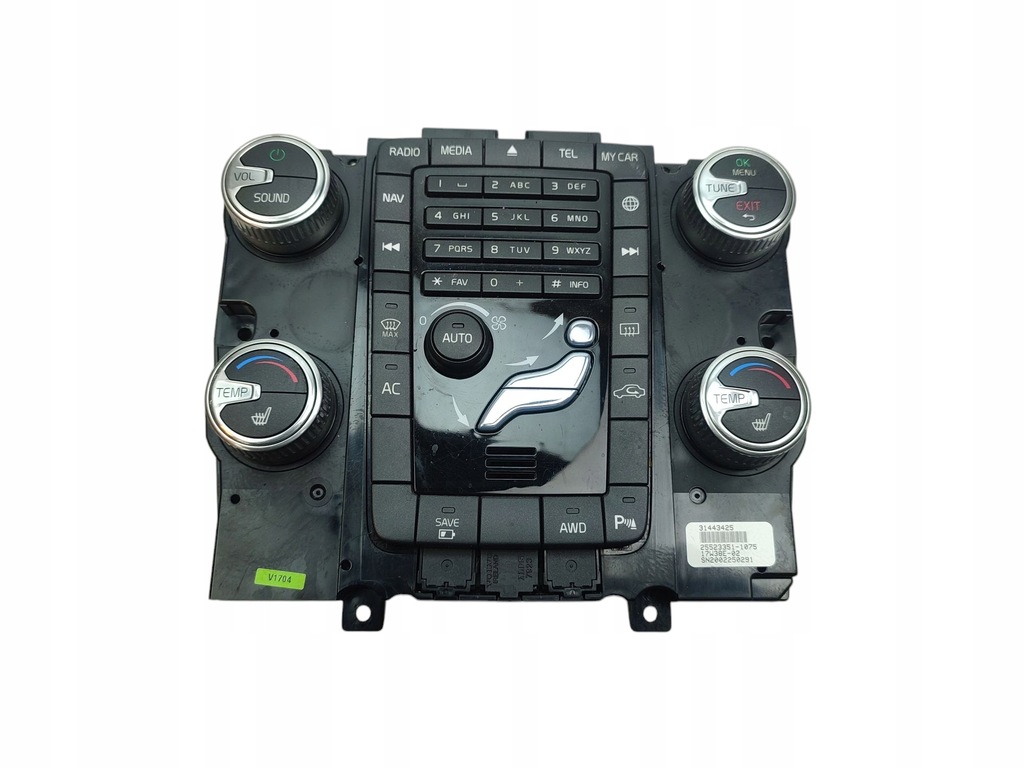 фото №1, Панель керування радіо кондиціонера volvo v60 i s60 ii xc60 31443425