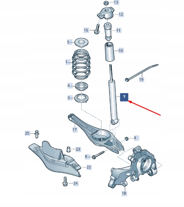 фото №5, Skoda superb mk3 rear shock абсорбер 3q0513049fn