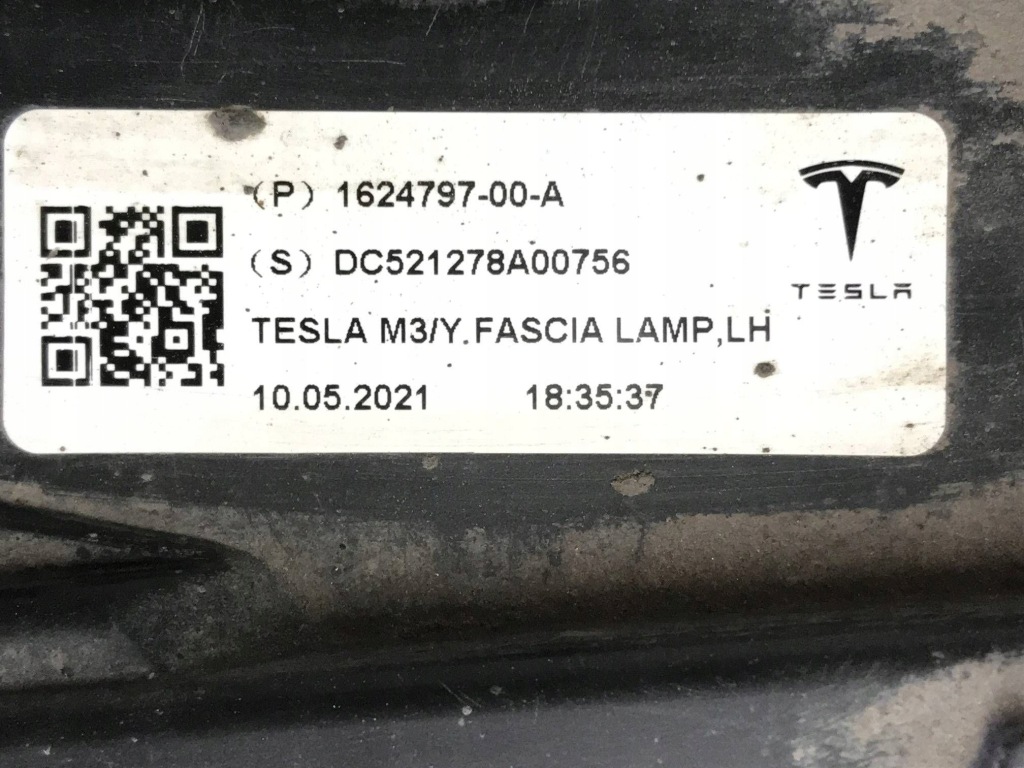 Tesla model 3 y протитуманна фара передній лівий 1624797-00-a Зі Шроту