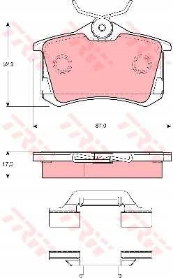 Гальмівні колодки гальмівний. vw bora 99- задній Ціна