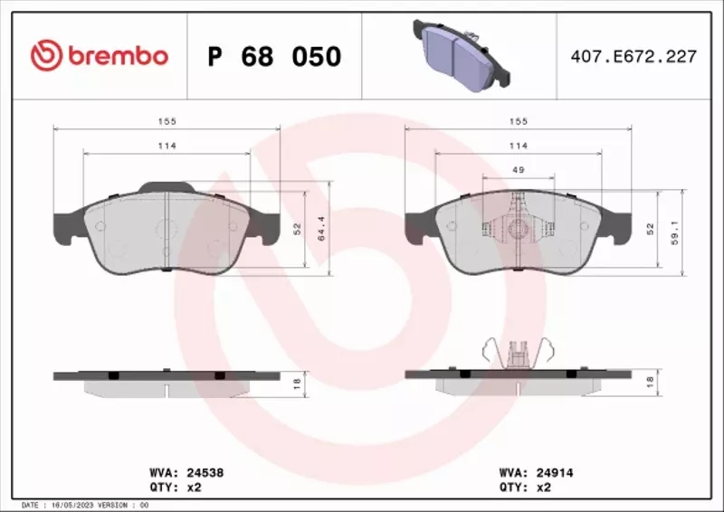 фото №7, Brembo гальмівні диски+ гальмівні колодки перед renault captur i 280mm