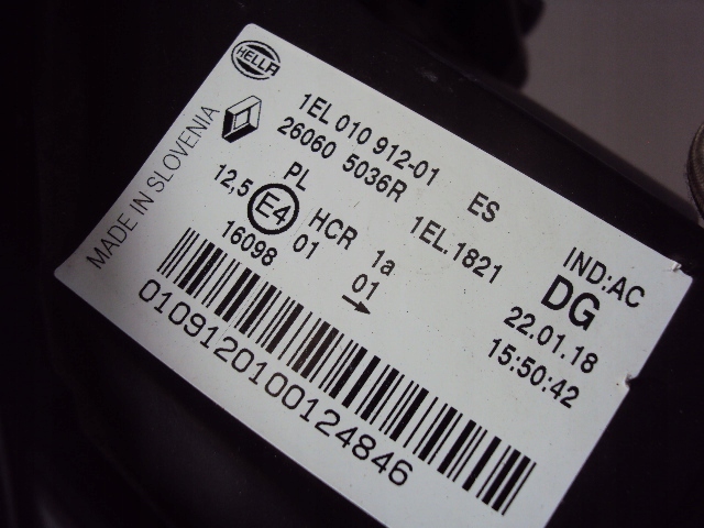 фото №7, Лампа лівий перед renault zoe 2012-2019