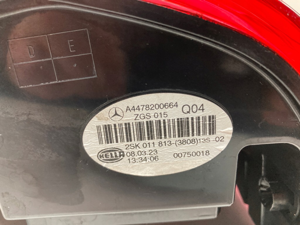 фото №10, Лампа правая задняя mercedes v klasa vito a447 w447 led a4478200664