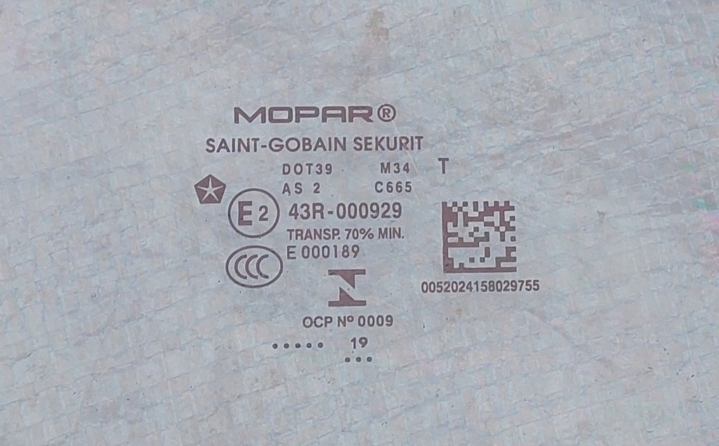 фото №2, Jeep renegade 19 20 стекло с дверь правый перед nr 9