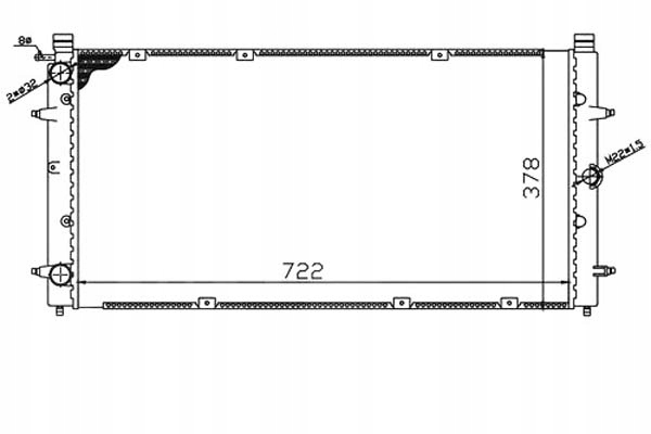Радиатор воды двигателя vw transporter t4 1.9 2.5 tdi Оригинал