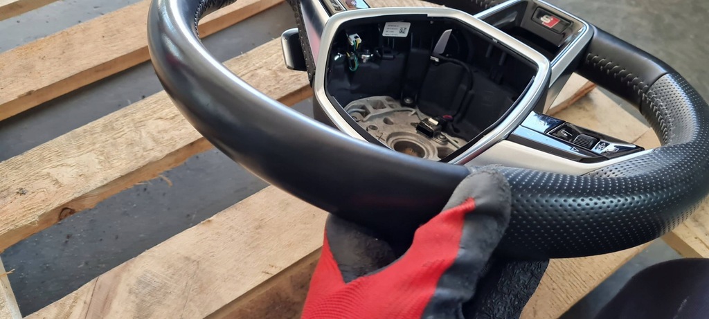 фото №10, A6 c8 4k воздуховод кожа кожаный срезанная простроченная лепестки переключения sline a7 4k