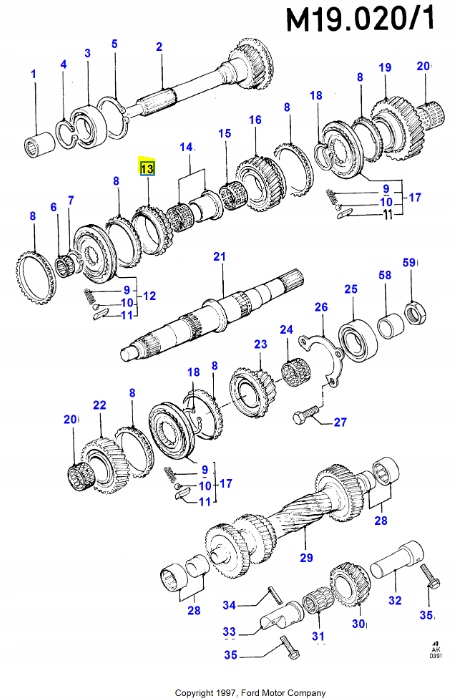 фото №7, Колесо зубчатое - передача 3-ci вала основной. 33 зубья ford scorpio 1994-1998 7236255
