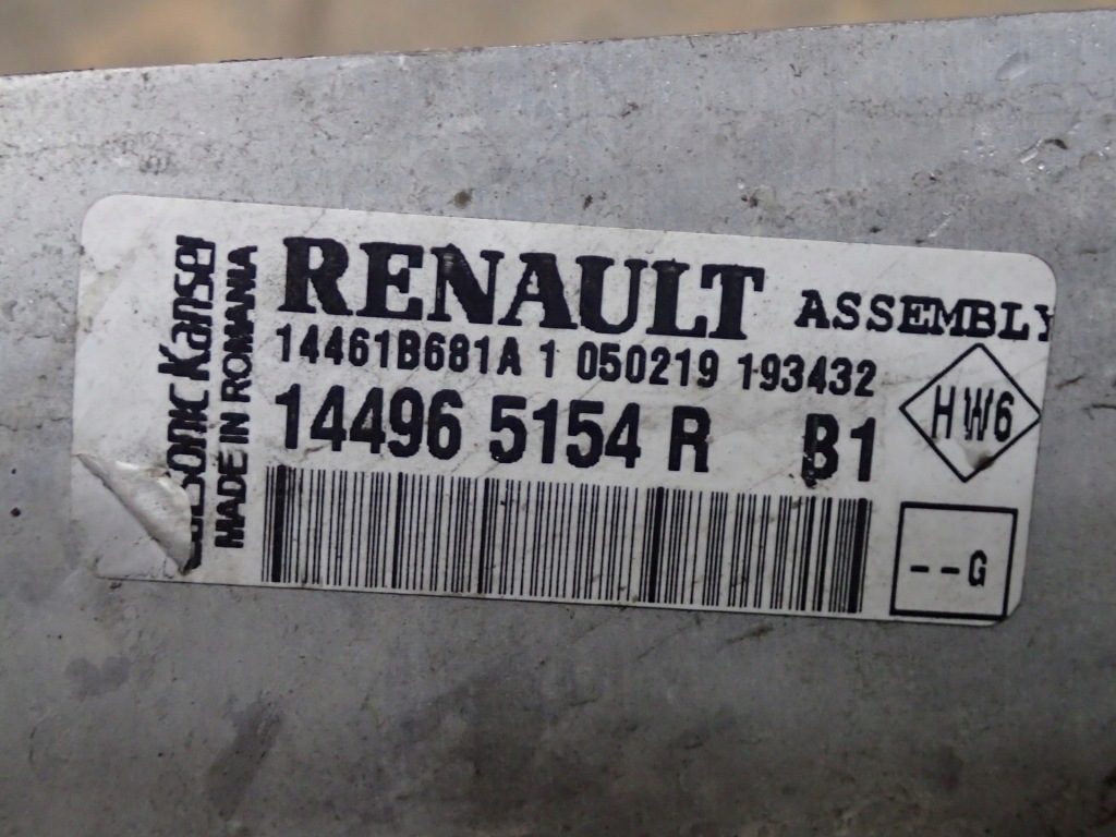 Радиатор интеркулер renault clio 4 iv 144965154r с Разборки