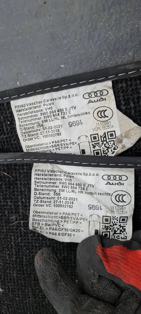 фото №8, S5 8w lift a5 коврик коврики велюровые перед задняя комплект a4 b9 8w s4