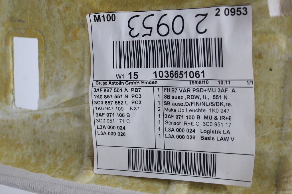 фото №6, Vw passat b7 потолок kombi