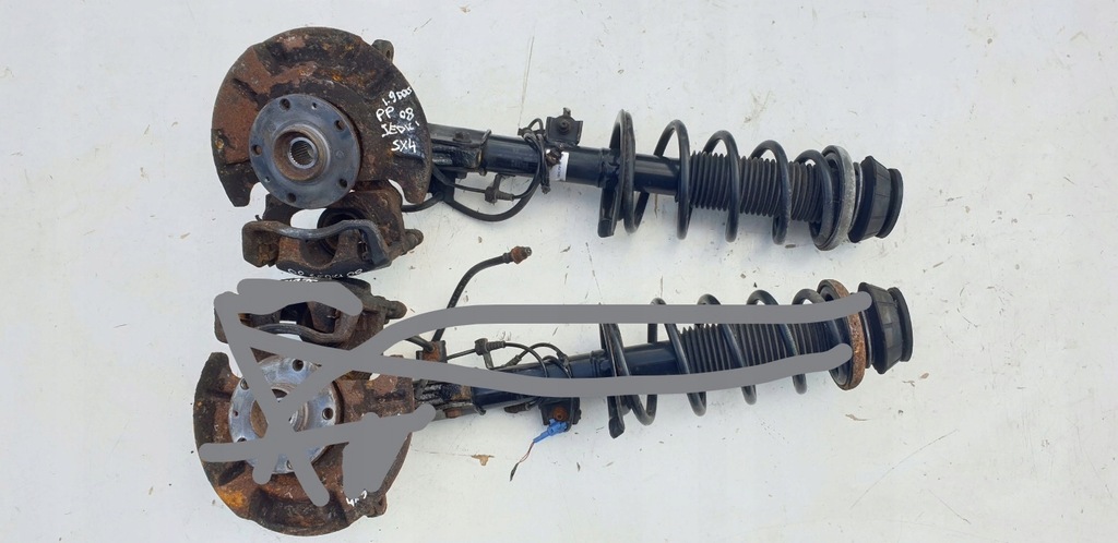 фото №8, Поворотный кулак амортизатор suzuki sx4 sedici 1.9 ddis