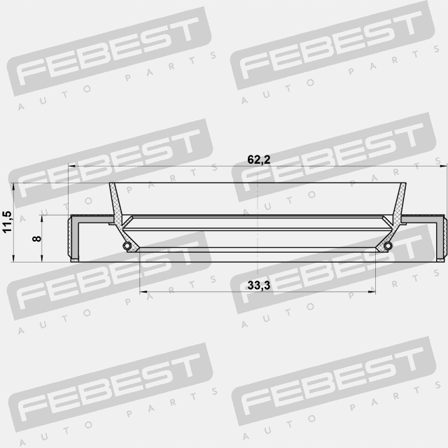 фото №16, Ущільнювач приводу honda integra 4d db6 jp 95hby-35620812r febest